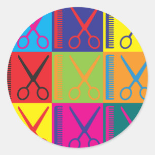 Sticker Rond Cosmetologie Pop Art