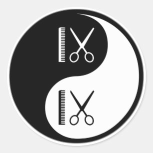 Sticker Rond Cosmétologie Yin Yang