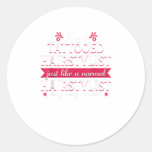 Sticker Rond Cosmetologue cosmetologue coiffeur coiffeur