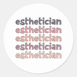 Sticker Rond Cosmetologue Esthétique Beautician Cute