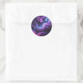 Sticker Rond Cosmic Galaxy Nebula Abstract Space Art Design (Sac)