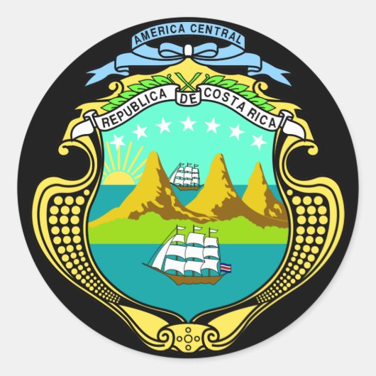 Sticker Rond costa rica (Devant)