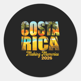 Sticker Rond Costa Rica 2026 Créer des souvenirs Famille assort