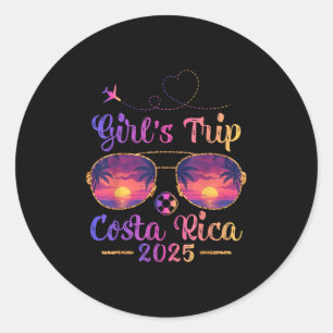 Sticker Rond Costa Rica Beach Summer Sungl Girls Trip 2025
