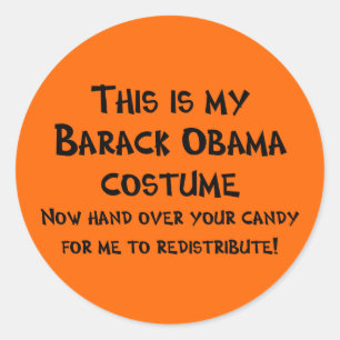 Sticker Rond Costume Barack Obama