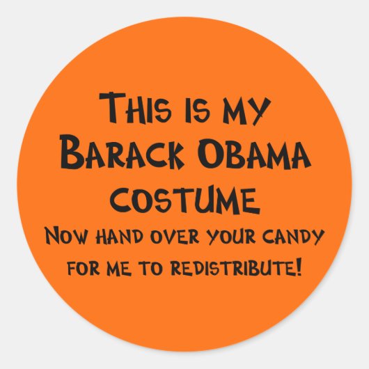 Sticker Rond Costume Barack Obama (Devant)