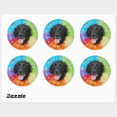 Sticker Rond Costumé Black Lab Joyeux anniversaire (Feuille)