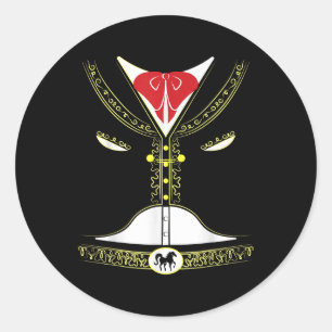Sticker Rond Costume Cinco De Mayo Mariachi Charro Mexicaine Pa