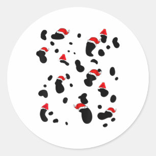 Sticker Rond Costume dalmate Chien de Noël Enfants Femmes Homme