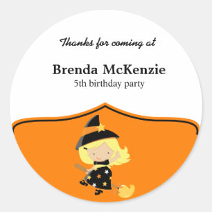Sticker Rond Costume d'anniversaire d'Halloween