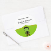Sticker Rond Costume d'anniversaire d'Halloween (Enveloppe)