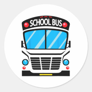 Sticker Rond Costume De Bus De L'École D'Halloween Pour Adultes