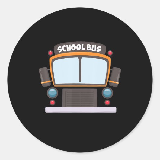 Sticker Rond Costume de bus scolaire Garçons Filles Halloween B (Devant)