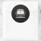 Sticker Rond Costume de bus scolaire Garçons Filles Halloween B (Sac)