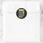 Sticker Rond Costume de calcul Halloween facile Cosplay Math Ge (Sac)