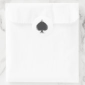 Sticker Rond Costume de carte Spades - grunge (Sac)