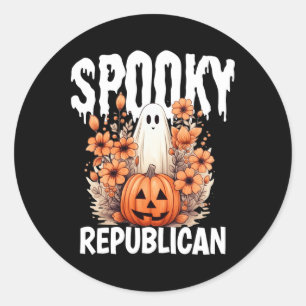 Sticker Rond Costume de famille républicain assorti pour Hallow