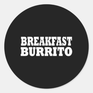 Sticker Rond Costume de fête Halloween Burrito Petit déjeuner