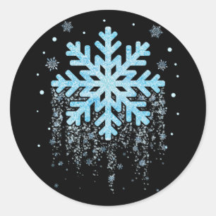 Sticker Rond costume de flocon de neige hiver noël assorti homm