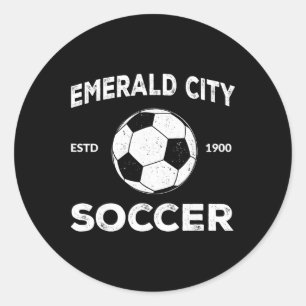 Sticker Rond Costume de foot de la Cité d'Émeraude du Magicien