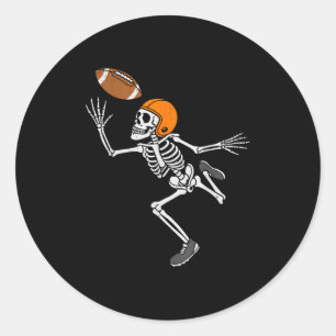 Sticker Rond Costume de football de squelette Halloween Hommes