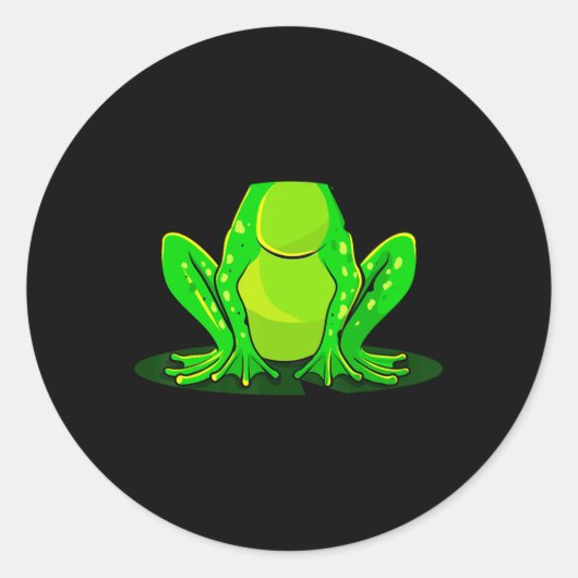 Sticker Rond Costume de grenouille Halloween Green Toad Kids Ho (Devant)