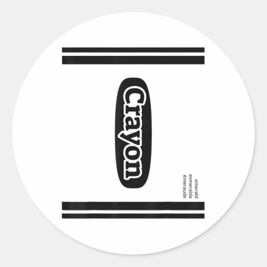 Sticker Rond Costume de groupe vert émeraude Crayon (Devant)