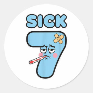 Sticker Rond Costume de Halloween Funny Sick Seven 67 pour tend