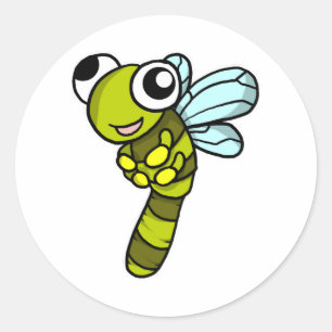 Sticker Rond Costume de libellule mignonne Idée cadeau d'insect