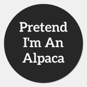 Sticker Rond Costume de paresseux d'alpaca drôle d'Halloween
