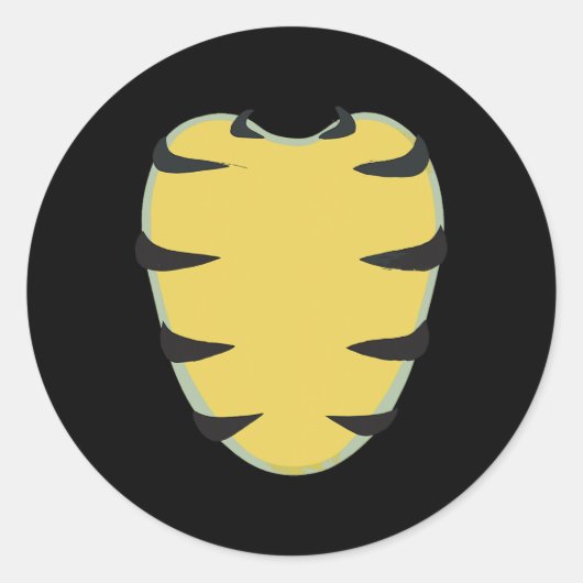 Sticker Rond Costume de poitrine de ventre Iguana Vert mignonne (Devant)