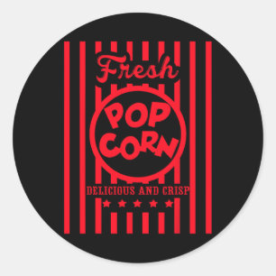 Sticker Rond Costume de pop-corn FRAIS pour Halloween