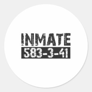 Sticker Rond Costume de prison pour détenus d'Halloween Enfants
