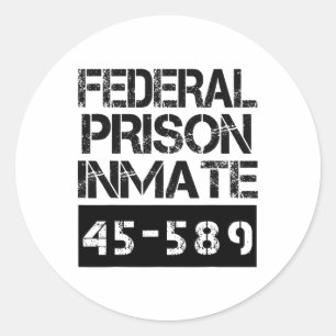 Sticker Rond Costume de prisonnier de la prison fédérale d'Hall