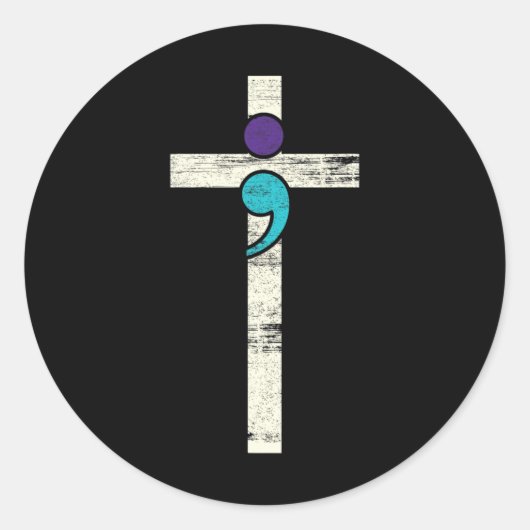 Sticker Rond Costume de sensibilisation à la santé mentale de l (Devant)