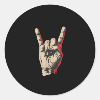 Sticker Rond Costume de signe Rockn Roll génial pour garçons et