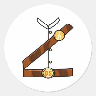 Sticker Rond Costume de soldat de l'Union Halloween Hommes de g