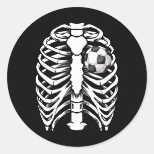 Sticker Rond Costume de squelette à rayons X de football pour h