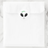 Sticker Rond Costume d'Halloween Alien vert (Sac)