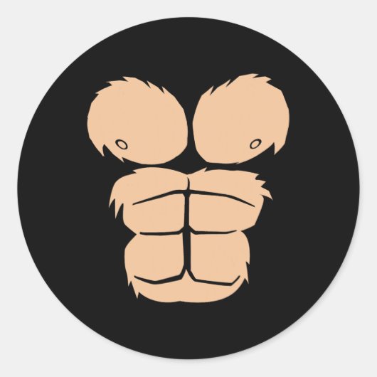 Sticker Rond Costume d'Halloween Amusant Singe Gorille Costume  (Devant)