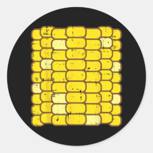 Sticker Rond Costume d'Halloween de maïs Amusants Foodie Farmer