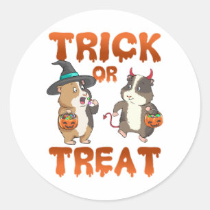 Sticker Rond Costume d'Halloween de porc de Guinée pour hommes,