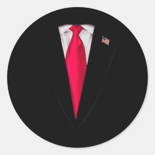 Sticker Rond Costume d'Halloween drôle de costume de président