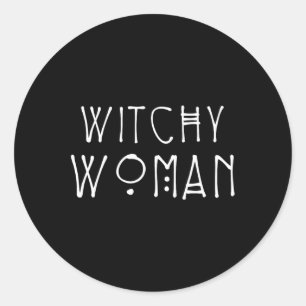 Sticker Rond Costume d'Halloween féminin