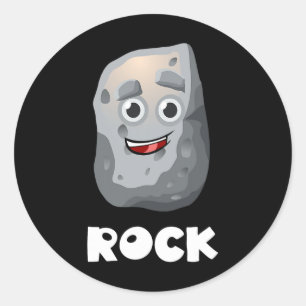 Sticker Rond Costume d'Halloween Groupe Ciseaux Papier Rocher