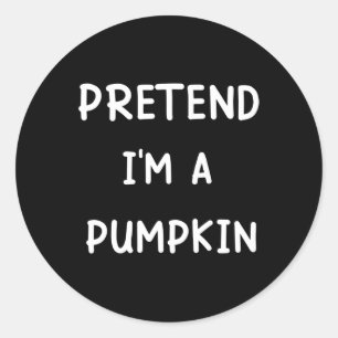 Sticker Rond Costume d'Halloween Lazy Faire semblant d'être un