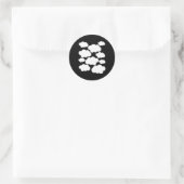 Sticker Rond Costume d'Halloween Nuages blancs (Sac)