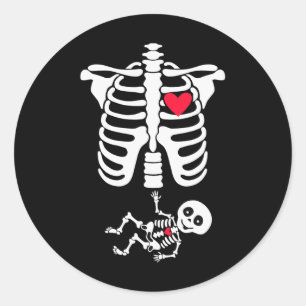 Sticker Rond Costume D'Halloween Pour Maman Enceinte À Être Squ
