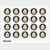 Sticker Rond Costume d'Oeuf dévoré Cool cadeau d'Oeuf en coque (Feuille)