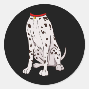 Sticker Rond Costume Drôle Pour Halloween Chien Animal Cosplay